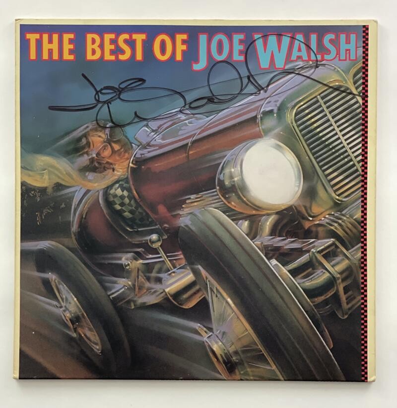 JOE WALSH THE EAGLES SIGNED AUTOGRAPH ALBUM VINYL RECORD - THE BEST OF W/ JSA