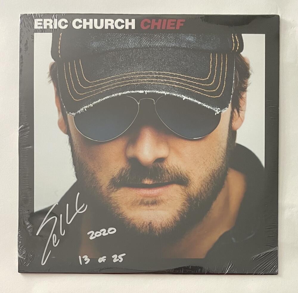 ERIC CHURCH SIGNED AUTOGRAPH ALBUM VINYL RECORD - CHIEF SEALED #13/25 - RARE!!