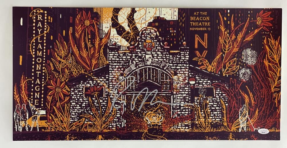 RAY LAMONTAGNE SIGNED AUTOGRAPH 12X24 CONCERT TOUR POSTER NEW YORK 11/13/14 JSA