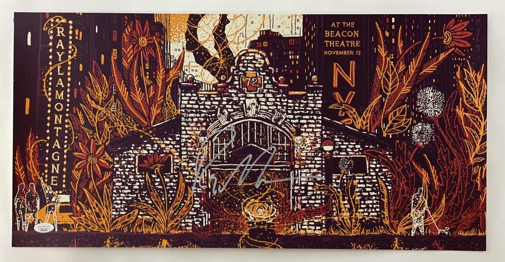 RAY LAMONTAGNE SIGNED AUTOGRAPH 12X24 CONCERT TOUR POSTER BEACON THEATRE '14 JSA