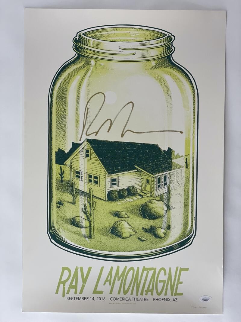 RAY LAMONTAGNE SIGNED AUTOGRAPH 16X24 CONCERT TOUR POSTER - PHOENIX 9/14/16  JSA