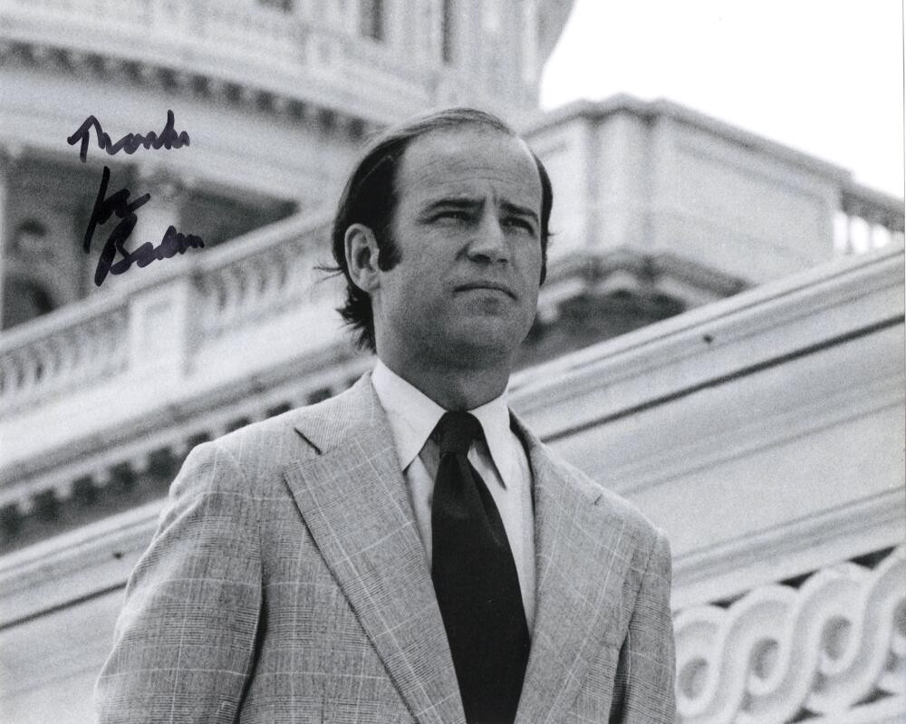 President Joe Biden Signed Autograph 8x10 Photo - Young Senator w/ JSA COA