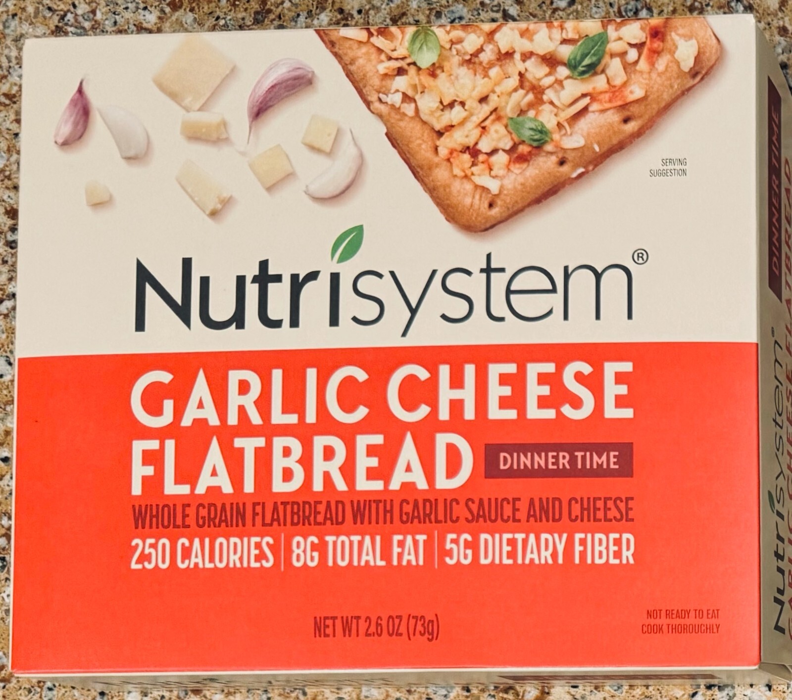 NUTRISYSTEM GARLIC CHEESE FLATBREAD LOT OF 8 LUNCH NEW IN BOX NIB 2/22/2026 COLLECTIBLE MEMORABILIA