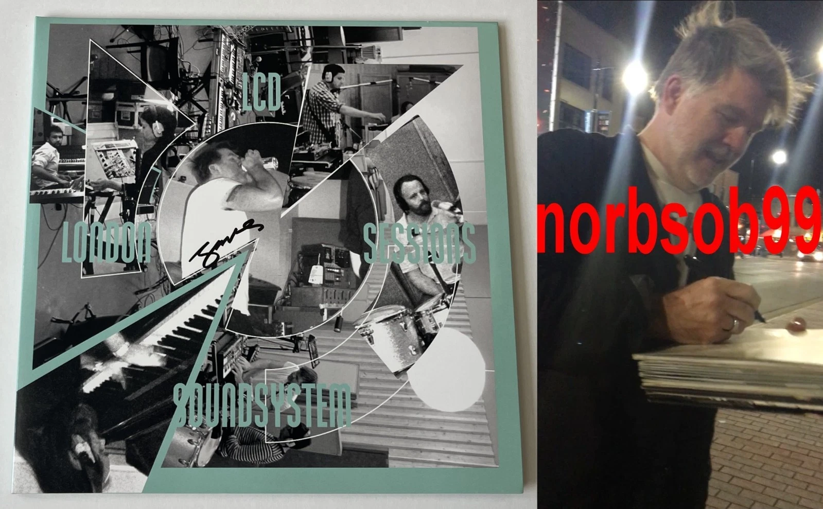 JAMES MURPHY SIGNED LCD SOUNDSYSTEM LONDON SESSIONS VINYL w/PROOF & BECKETT COA