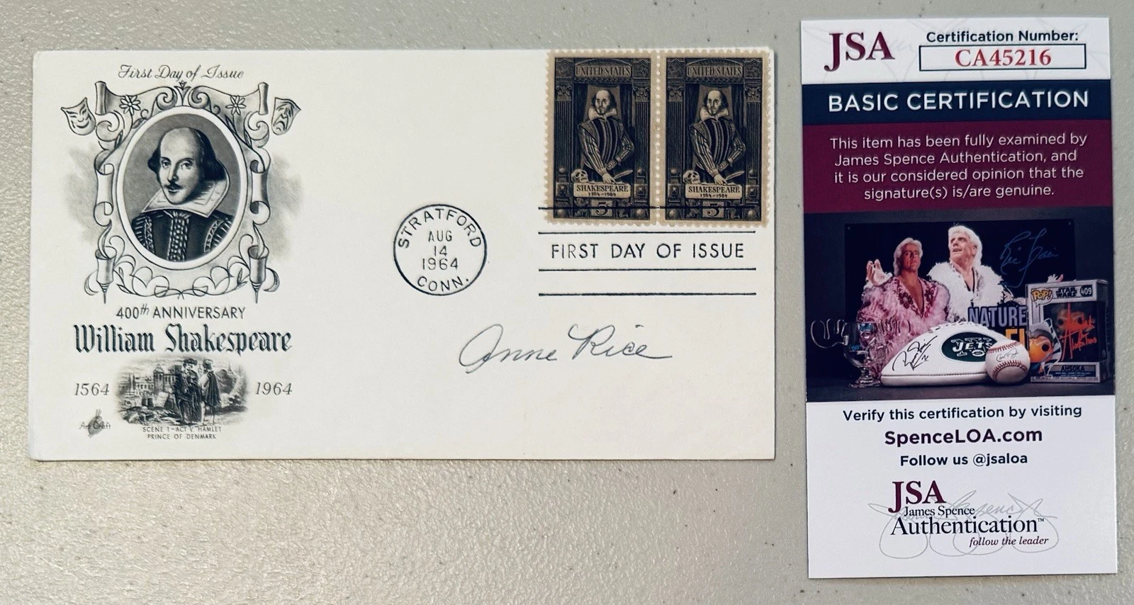 Anne Rice Signed Autographed First Day Cover JSA Cert Interview With A Vampire