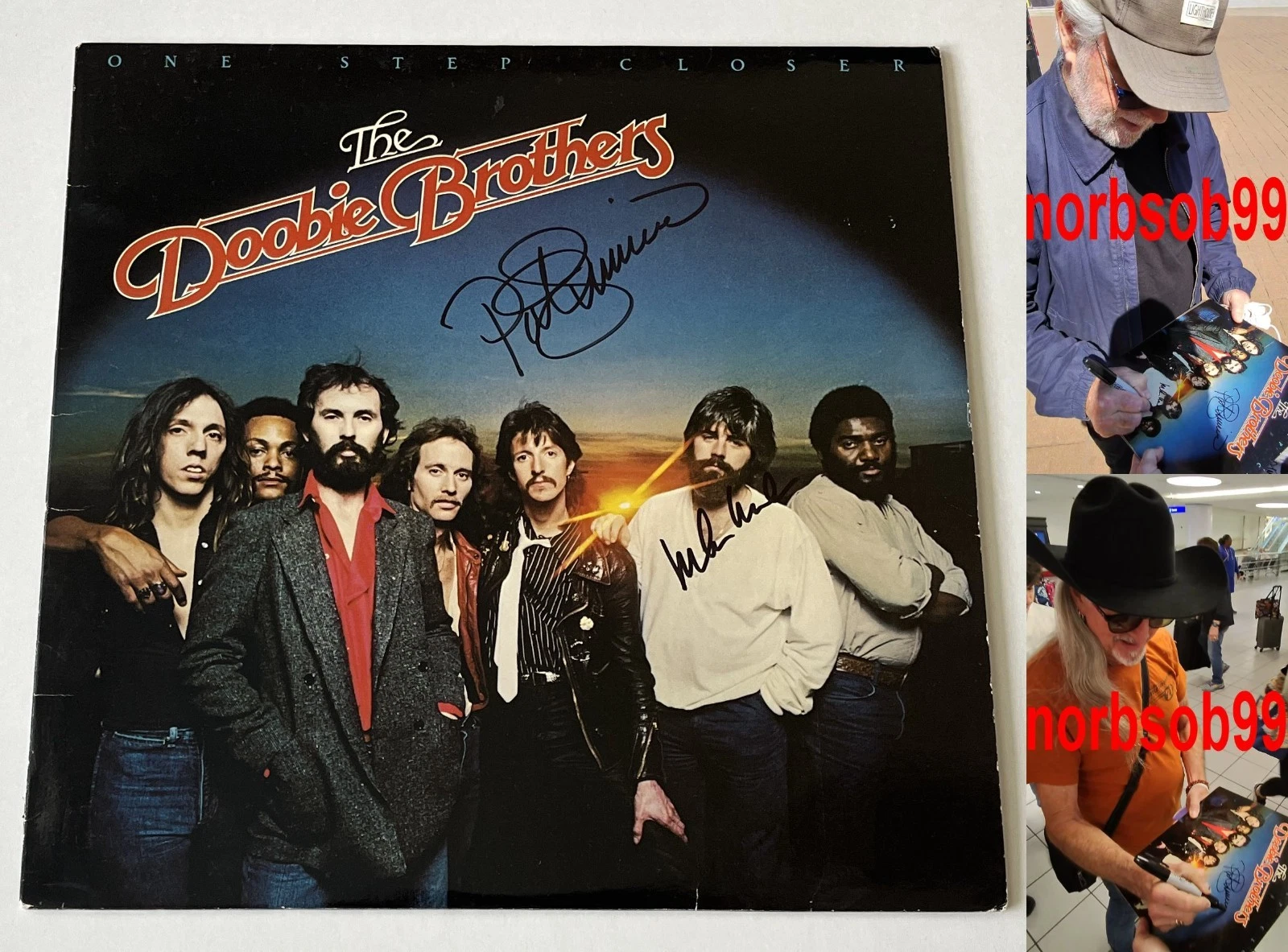 MICHAEL MCDONALD & PAT SIGNED THE DOOBIE BROTHERS VINYL w/PROOF & BECKETT COA