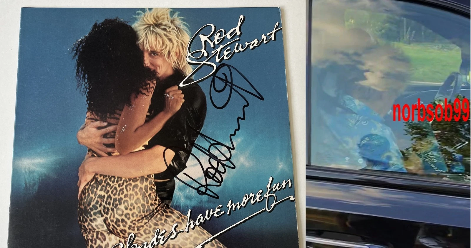 ROD STEWART SIGNED BLONDES HAVE MORE FUN VINYL ALBUM w/EXACT PROOF & BECKETT COA