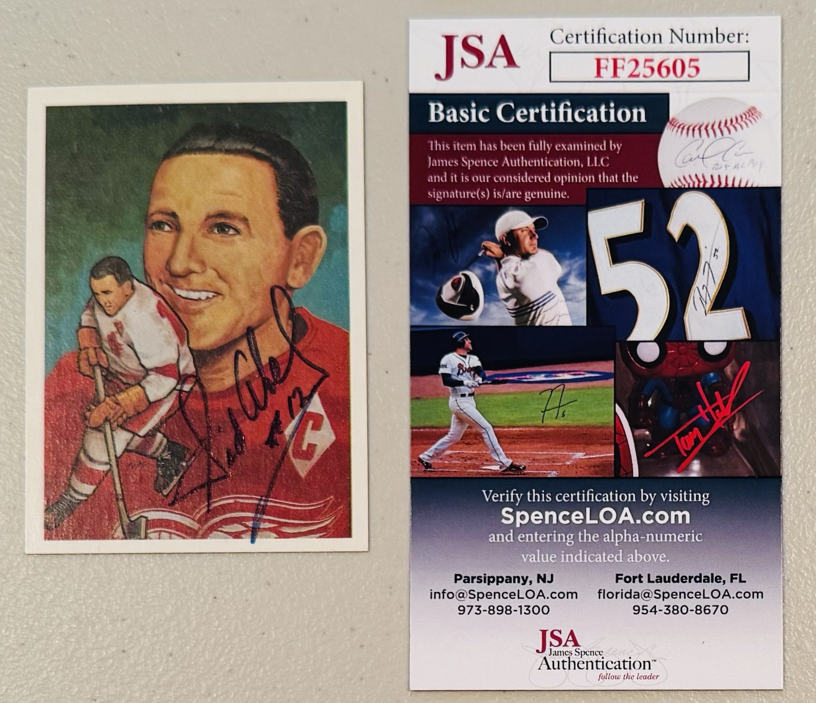 Sid Abel Signed Autographed 1983 Cartophilium HOF Card #2 JSA Certified