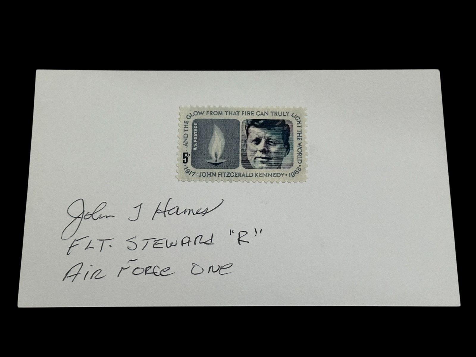 John Hames Air Force One Steward JFK Assassination Signed Autograph