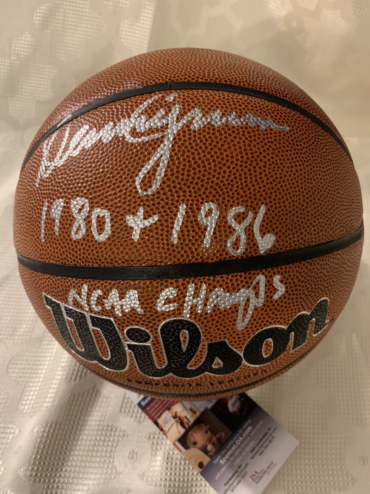 Coach Denny Crum Signed Wilson NCAA Basketball Autograph JSA COA Authentication