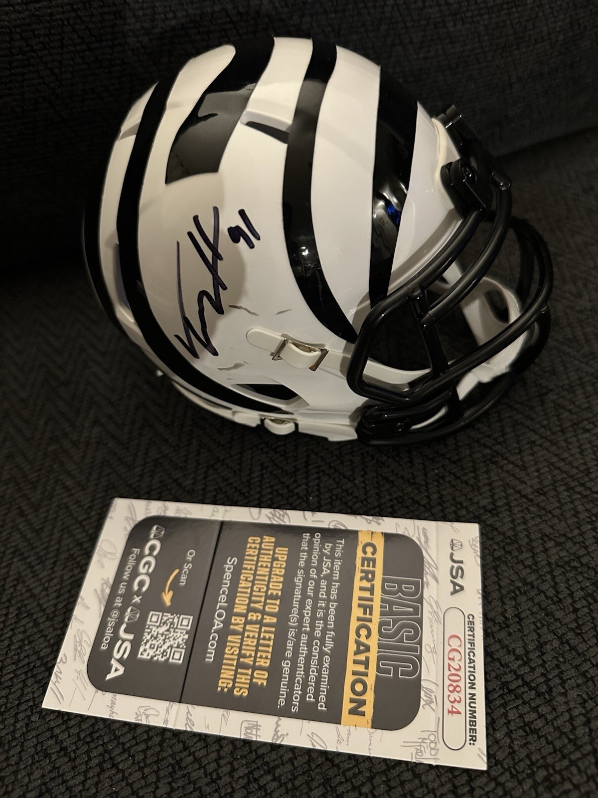 Trey Hendrickson Bengals Signed Mini Helmet Auto JSA Authenticated COA