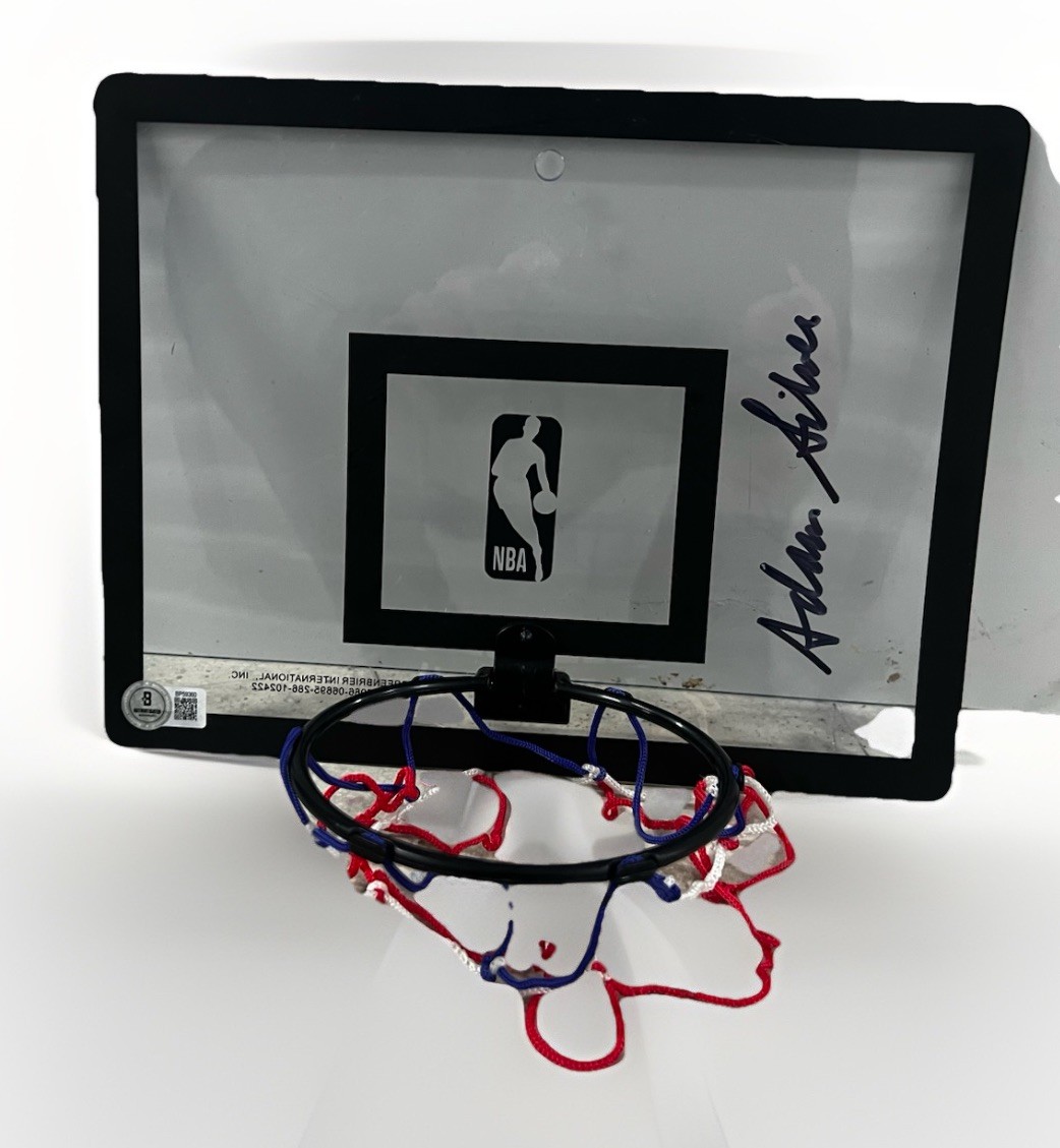 ADAM SILVER signed (Commissioner) NBA Toy Mini Rim Hoop  BECKETT BAS BP59360