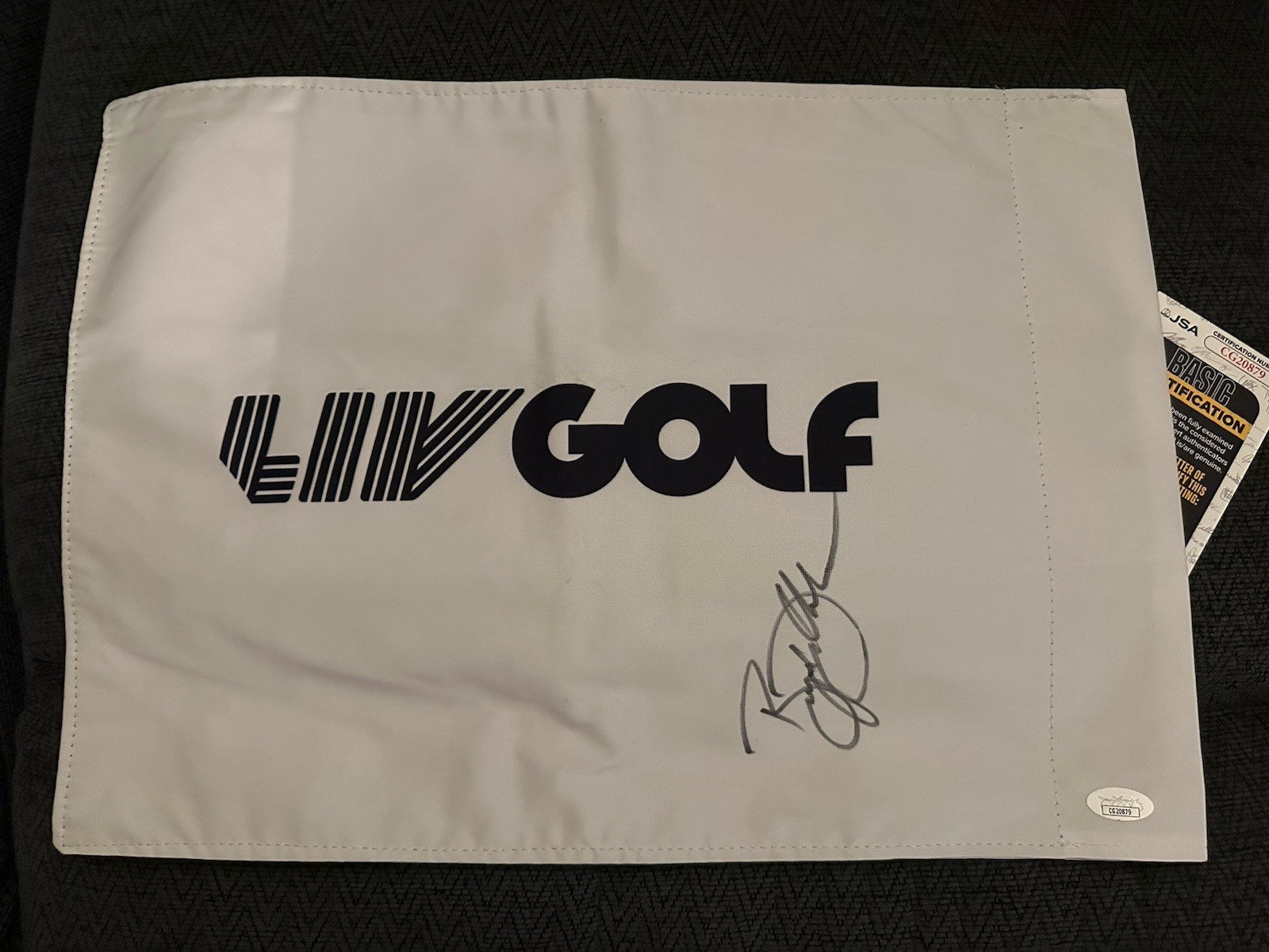 Bryson Dechambeau SIGNED LIV Golf Flag JSA Authenticated COA PGA