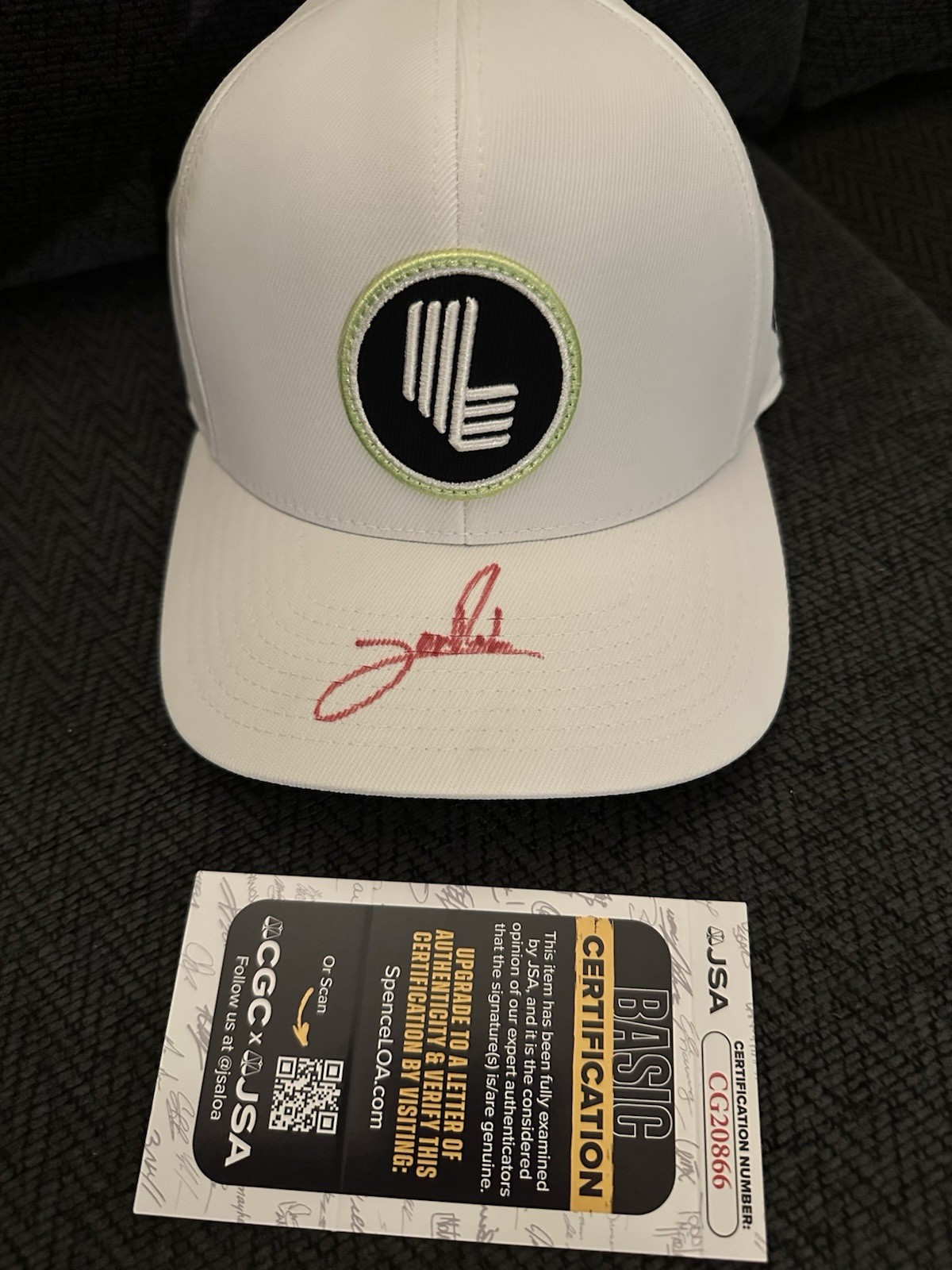 Jon Rahm Signed Golf Hat Liv Tour Autographed JSA Authentication COA PGA