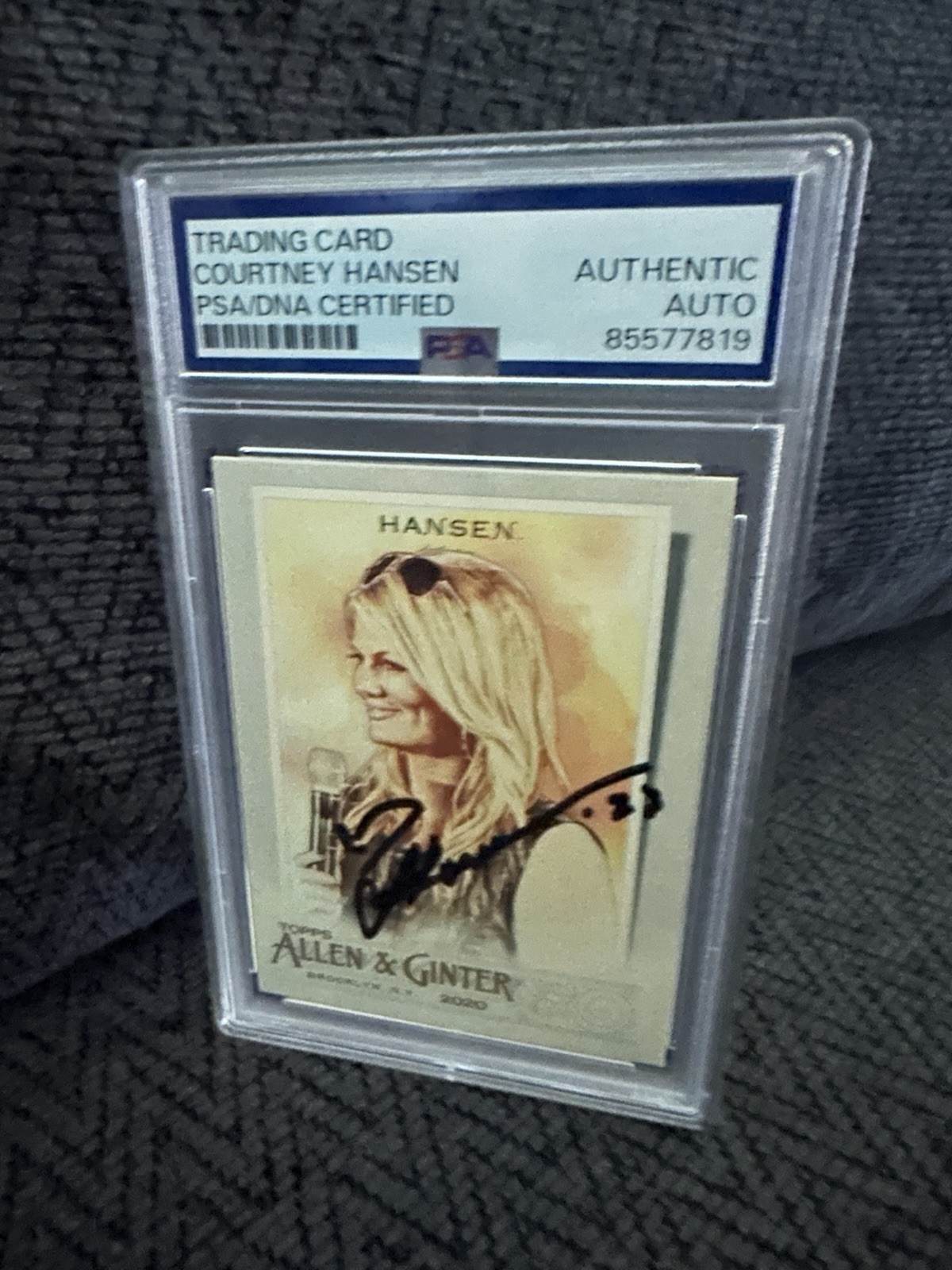 Courtney Hansen Signed 2020 Allen & Ginter #288 Card PSA /DNA Slab COA