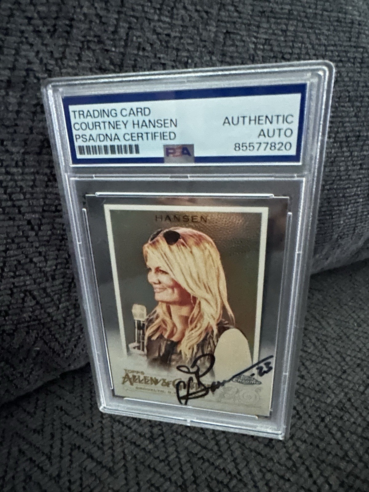 Courtney Hansen Signed 2020 Allen & Ginter #288 Card PSA /DNA Slab COA Chrome