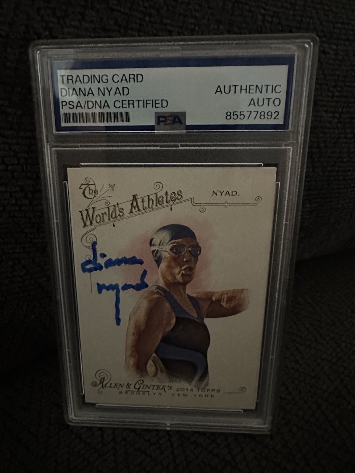 Diana Nyad Signed 2014 Allen & Ginter #62 Card PSA /DNA Slab COA Authenticated
