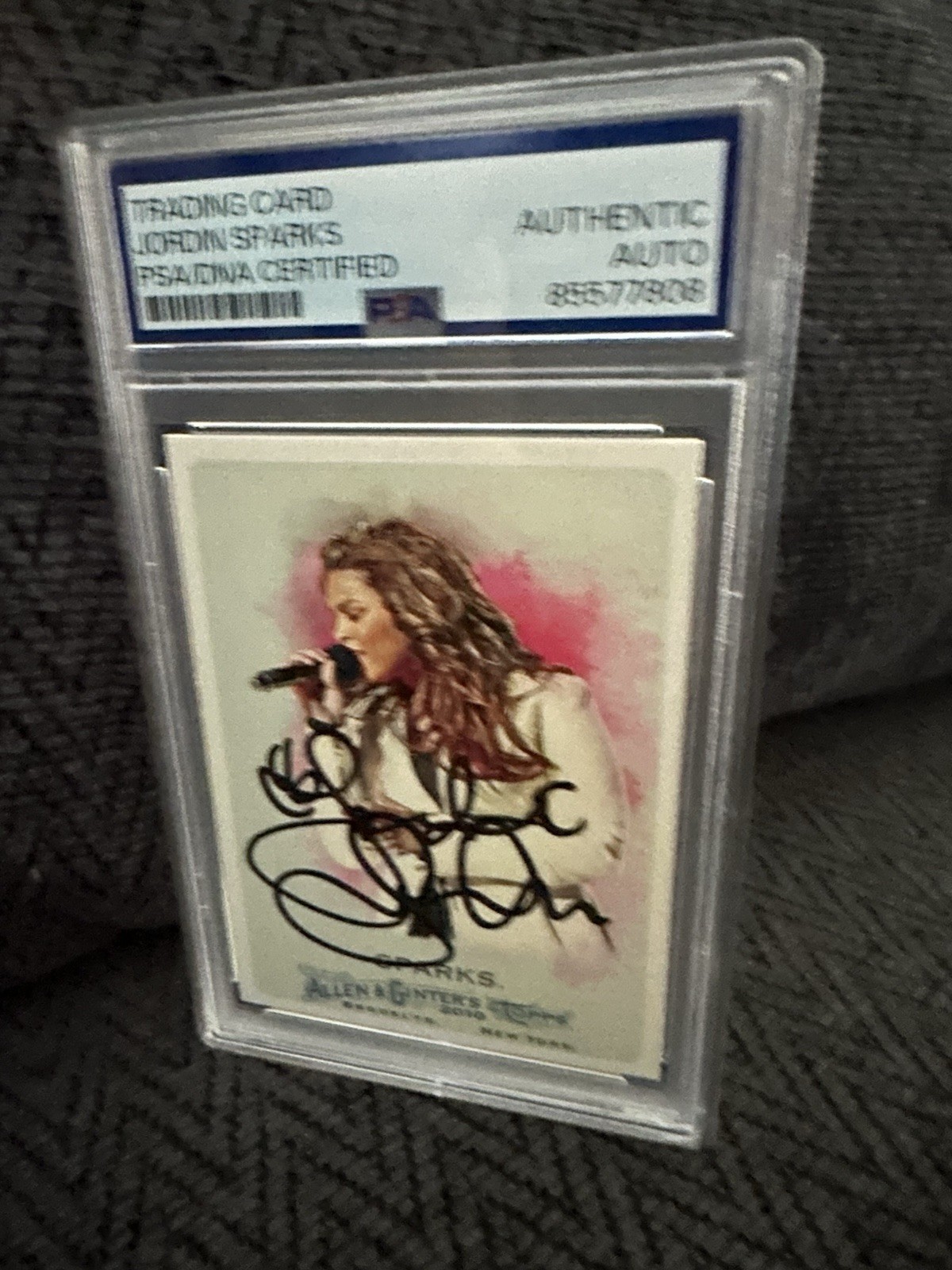 Jordin Sparks Signed 2017 Allen & Ginter Trading Card #216 PSA /DNA Slab COA