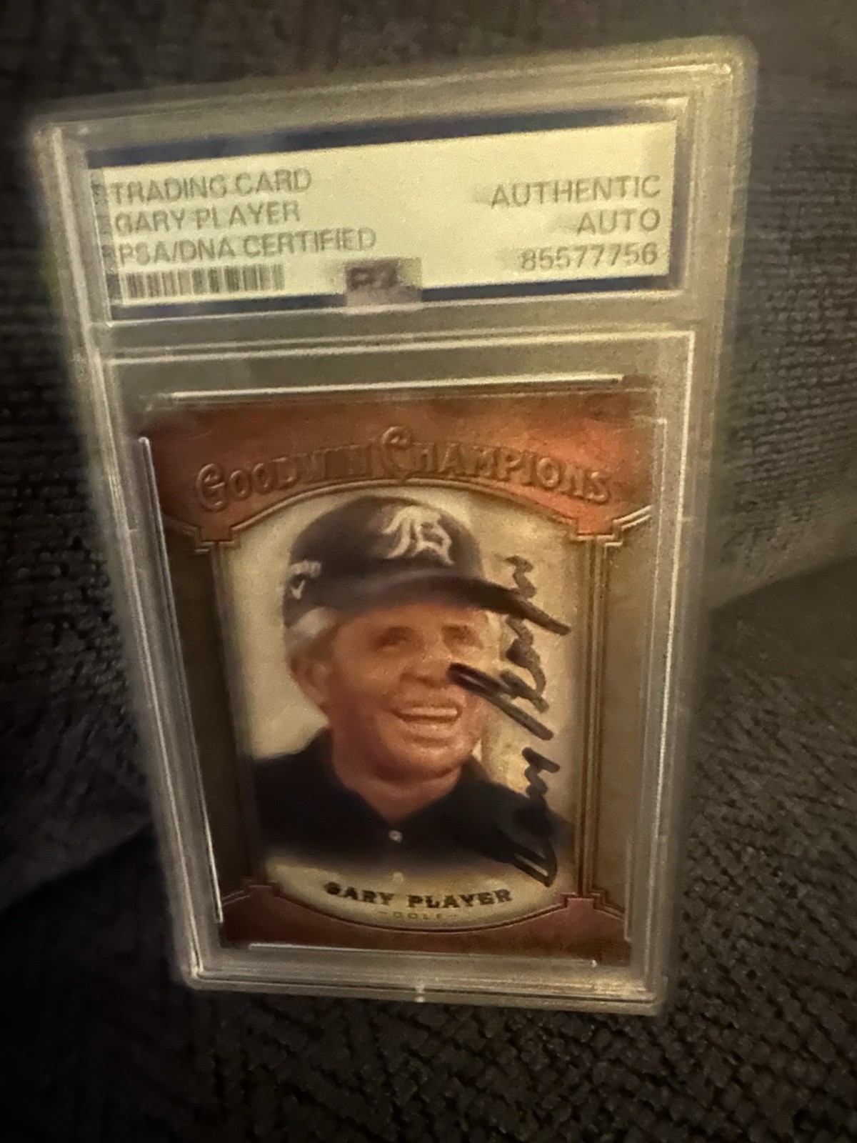 Gary Player Signed 2014 Goodwin Champions Golf #124 Card PSA /DNA Slab COA