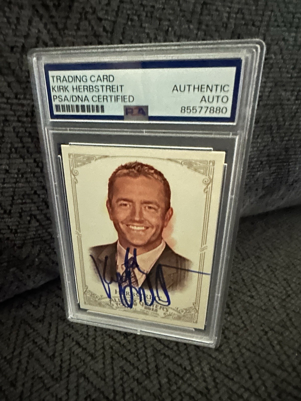 Kirk Herbstreit Signed 2012 Allen & Ginter #36 Card PSA /DNA Slab COA