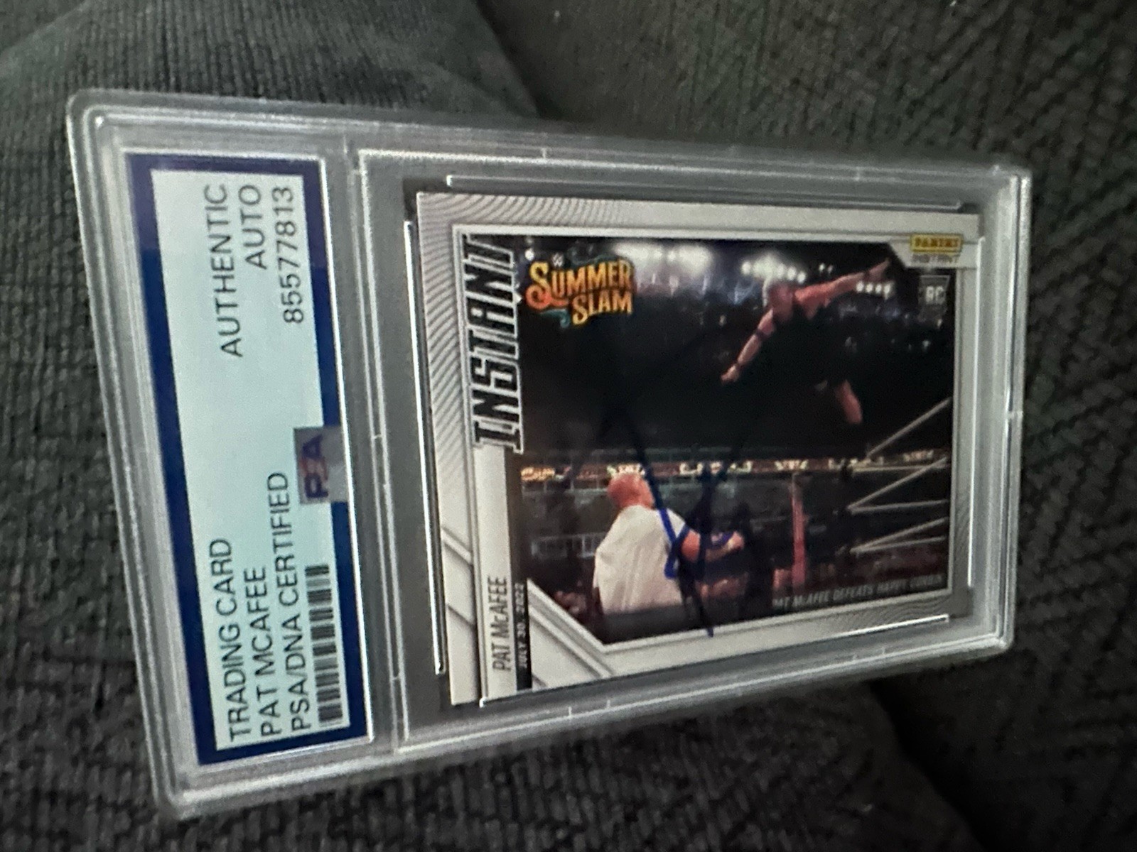 Pat McAfee Signed 2022 Pamini Insta WWE #60 Trading Card PSA /DNA Slab COA