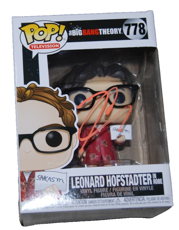 JOHNNY GALECKI signed (BIG BANG THEORY) Leonard #778 Funko Pop #BECKETT BU41141