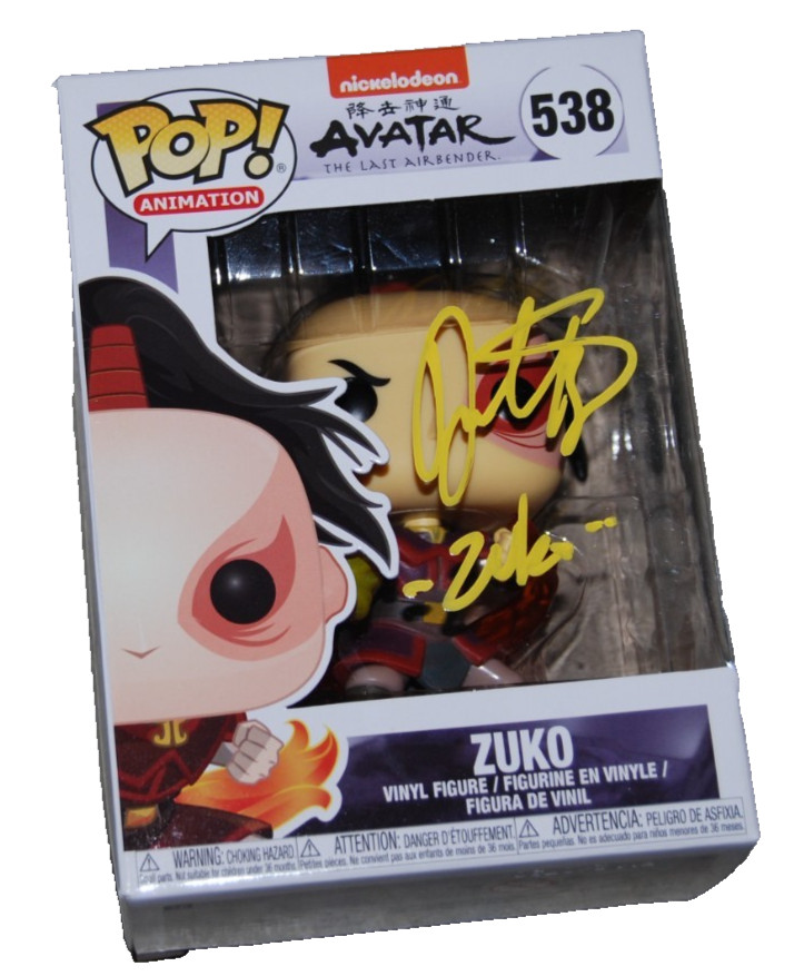 DANTE BASCO signed (THE LAST AIRBENDER) Zuko #538 Funko Pop BECKETT BU41114