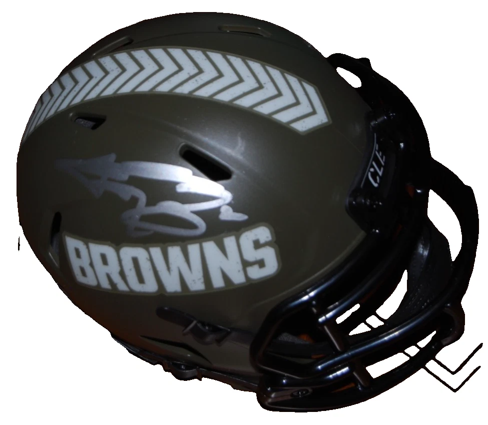 JOHNNY MANZIEL signed (CLEVELAND BROWNS) mini football helmet BECKETT BU41396