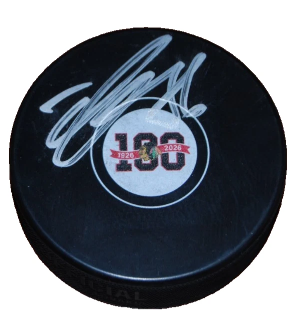TEUVO TERAVAINEN signed (CHICAGO BLACKHAWKS) Centennial 100 puck BECKETT BU41328