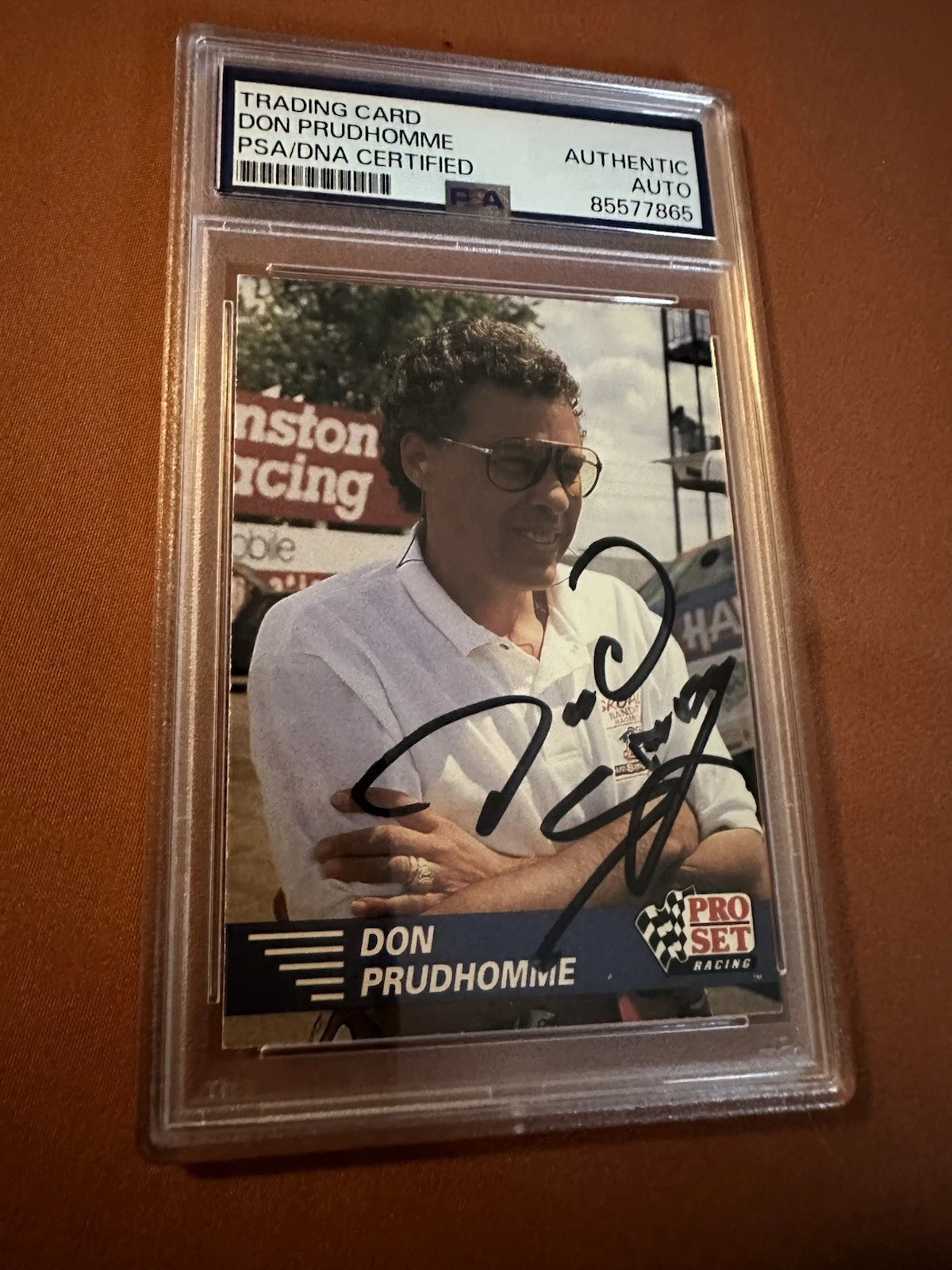 Don Prudhomme Signed 1991 Pro Set Nhra Card #13 PSA /DNA Slab COA Snake