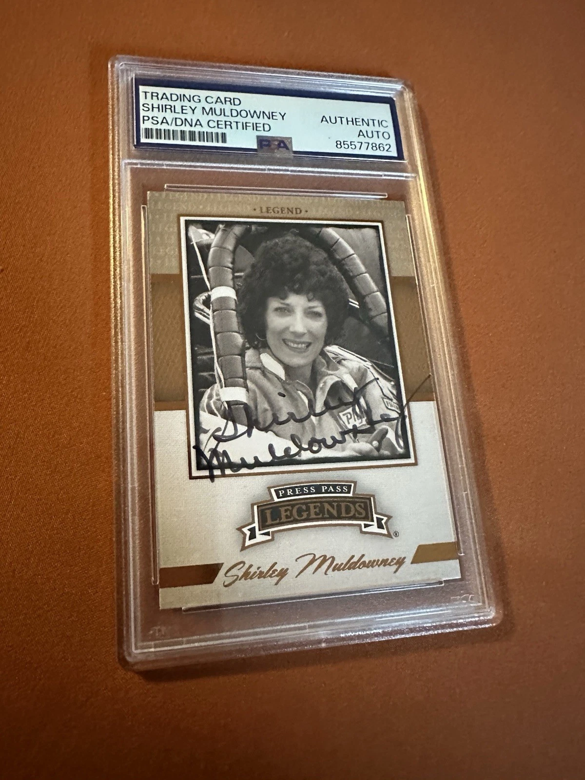 Shirley Muldowney Signed 2013 Press Pass Legends Card #24 PSA /DNA Slab COA