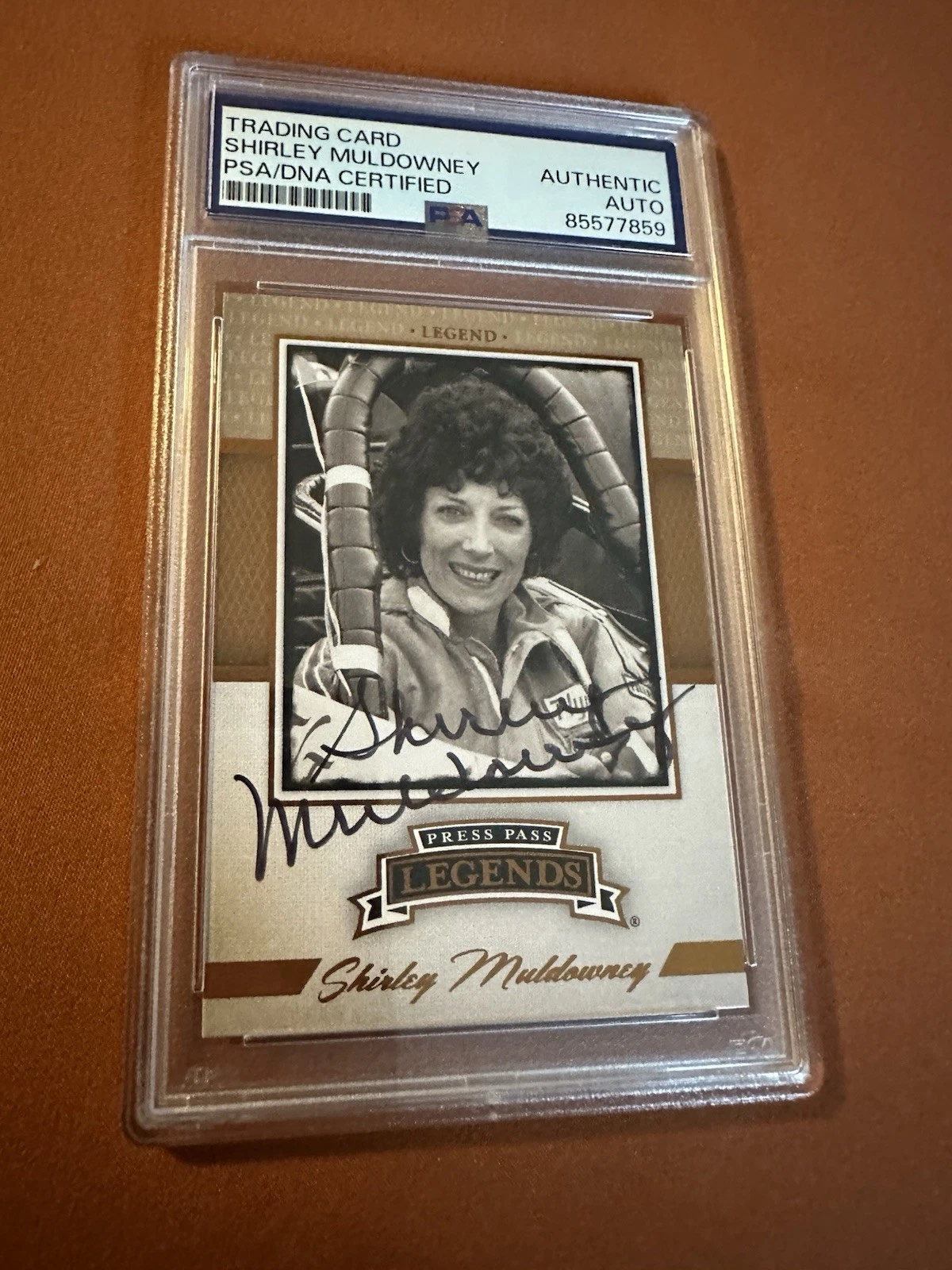 Shirley Muldowney Signed 2013 Press Pass Legends Card #24 PSA /DNA Slab COA