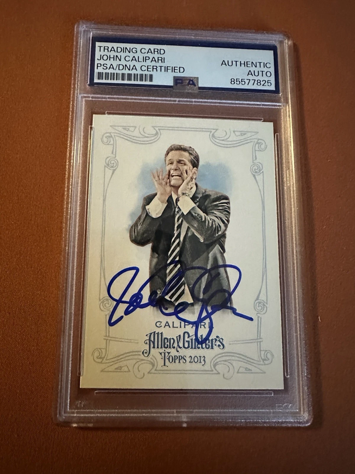 John Calipari Signed 2013 Allen & Ginter Trading Card #250  PSA /DNA Slab COA