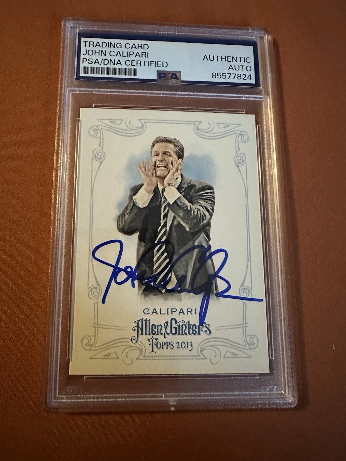 John Calipari Signed 2013 Allen & Ginter Trading Card #250  PSA /DNA Slab COA