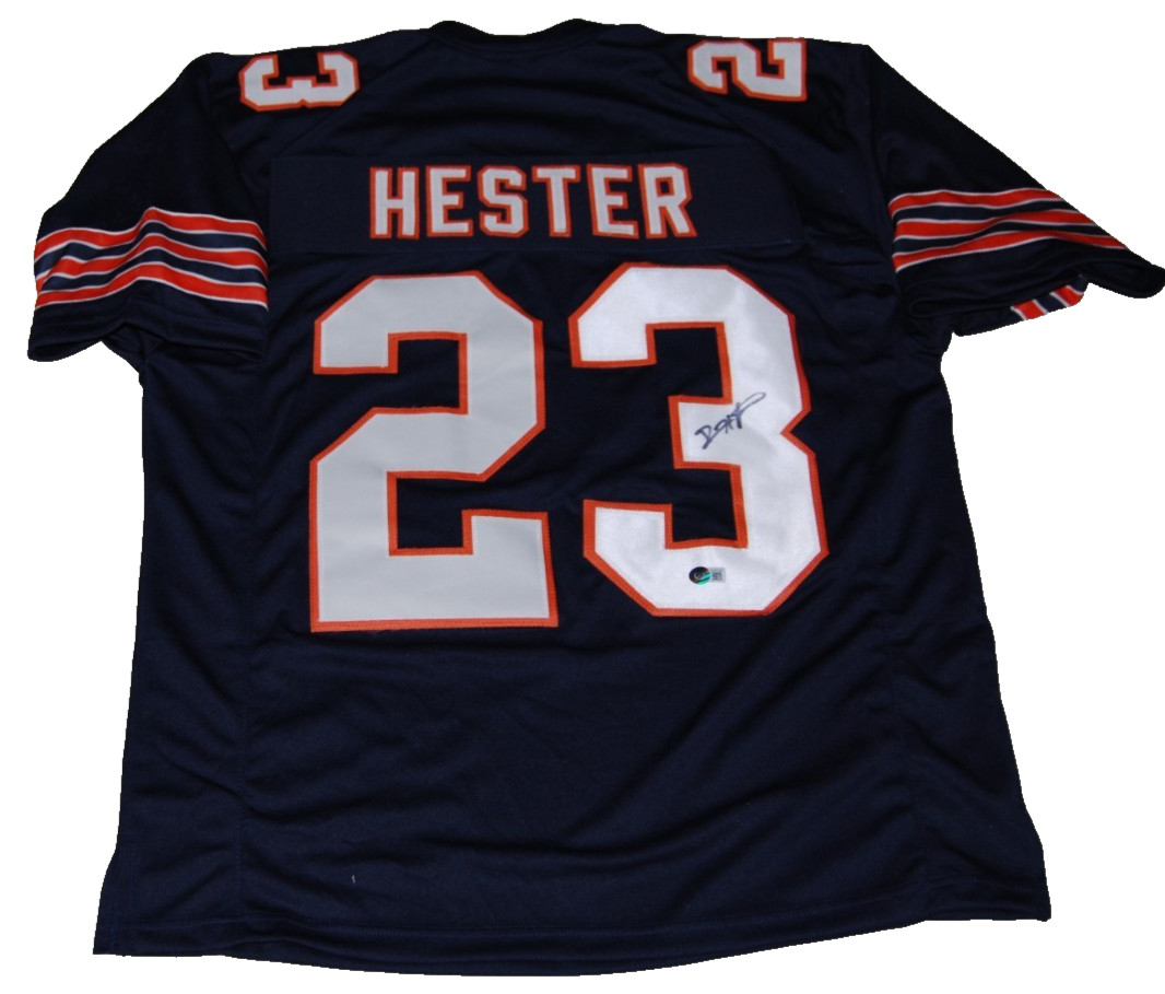 DEVIN HESTER signed (CHICAGO BEARS) Custom XL football jersey BECKETT AC89748