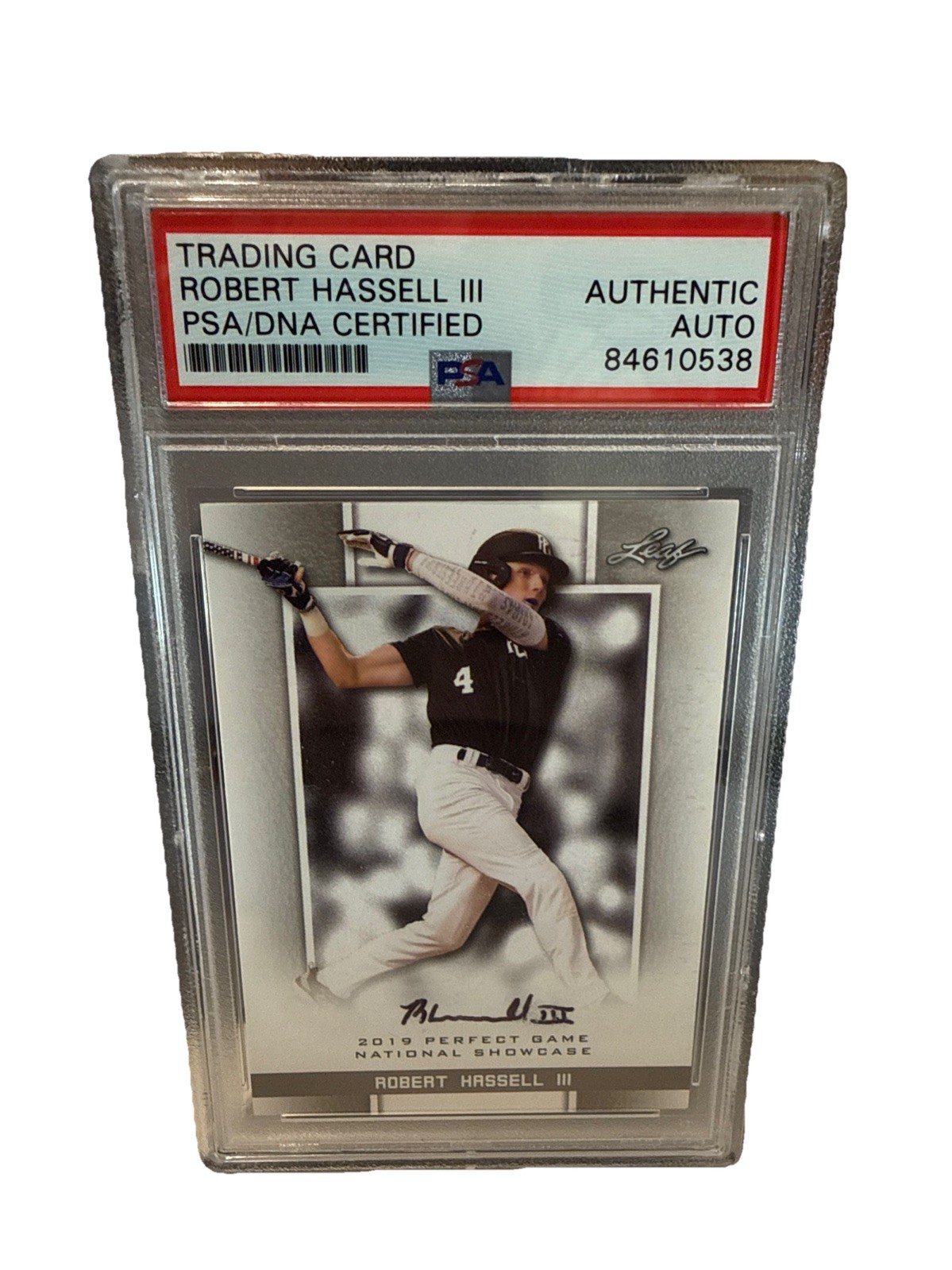 ROBERT HASSELL III signed (Washington Nationals) Perfect Game Card PSA 84610538