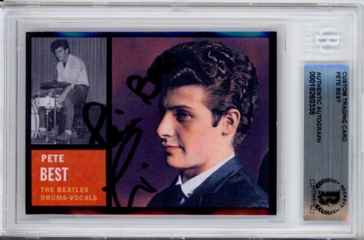 Pete Best The Beatles Original Member Signed Card Beckett BAS COA AUTOGRAPH