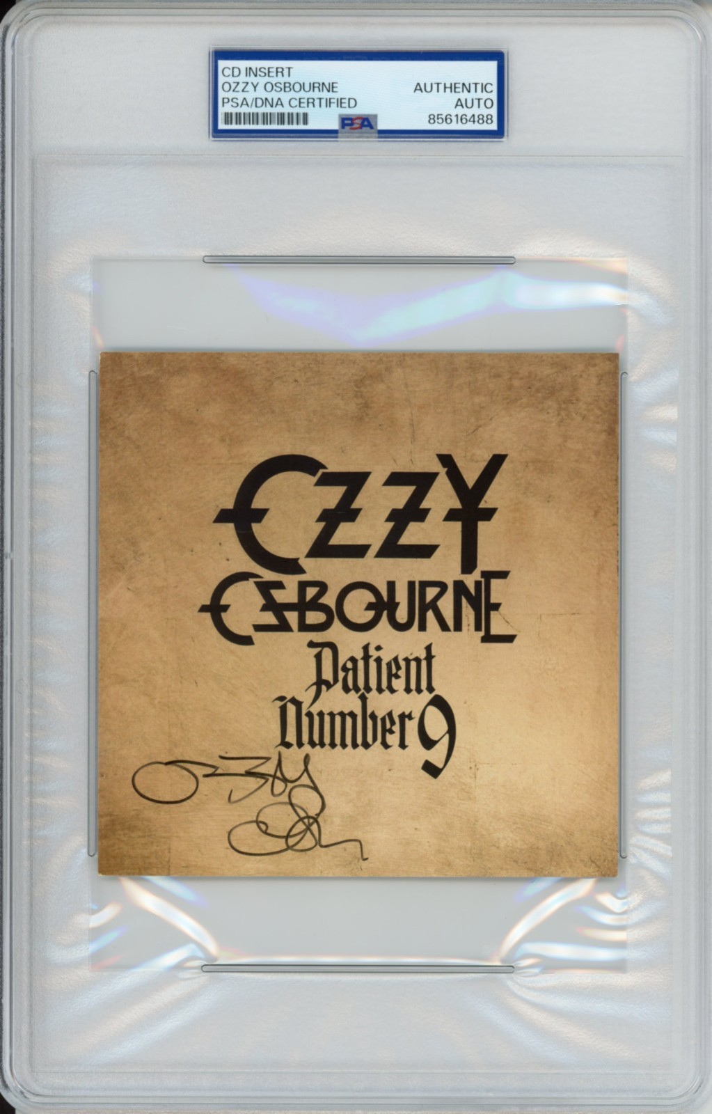 Ozzy Osbourne SIGNED Patient #9 Album Art Card PSA DNA COA CERTIFIED Autograph