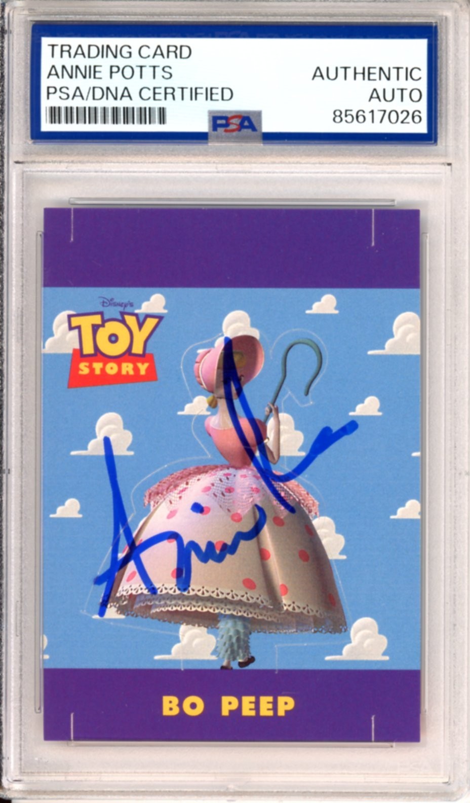 1995 DISNEY SKYBOX TOY STORY SIGNED POP UP CARD BO PEEP ANNIE POTTS PSA DNA COA COLLECTIBLE MEMORABILIA