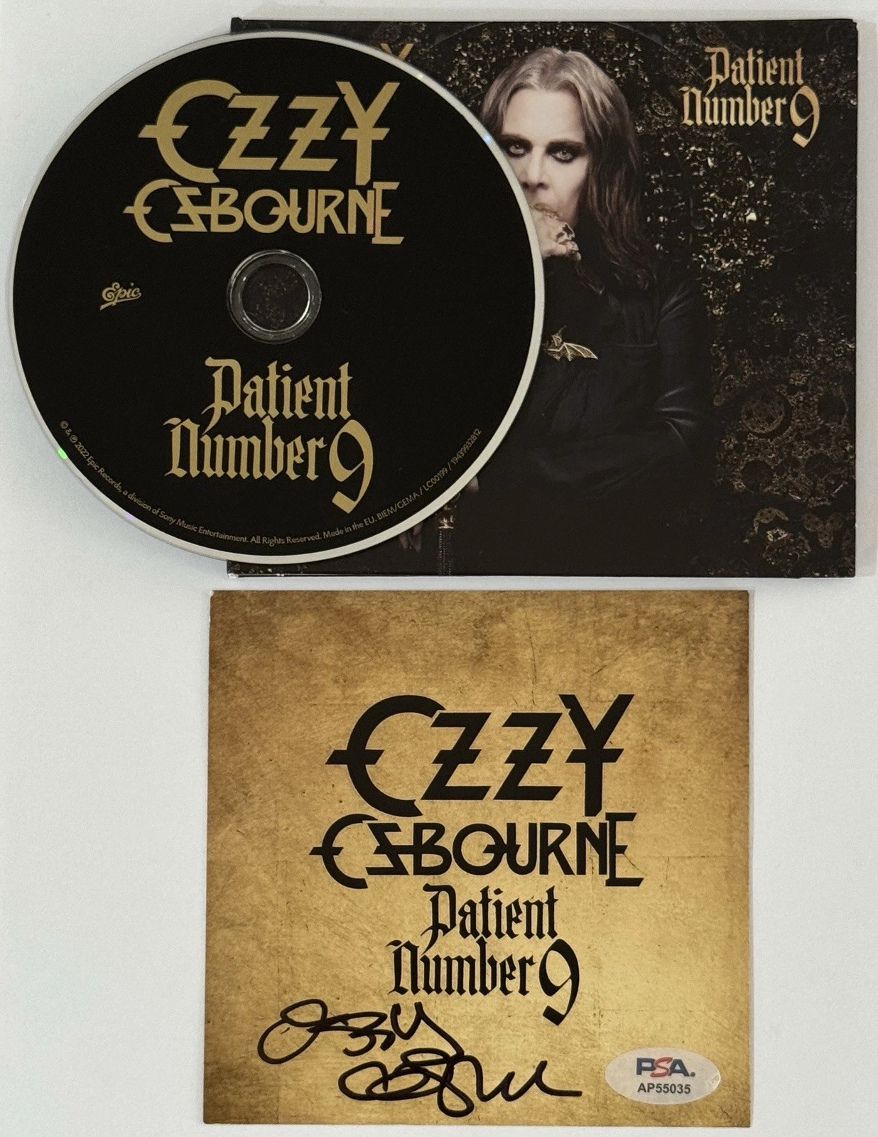 Ozzy Osbourne Patient Number 9 CD & Signed Album Art Card PSA DNA COA Autograph