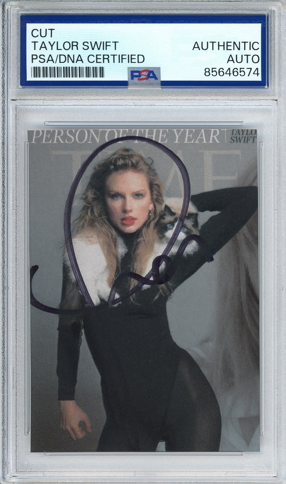 TAYLOR SWIFT SIGNED Time Magazine Person of the Year Cut AUTOGRAPHED PSA DNA COA