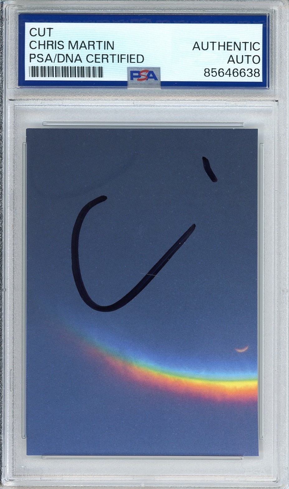 Chris Martin Coldplay SIGNED Album Cut Signature PSA DNA COA Authentic Autograph