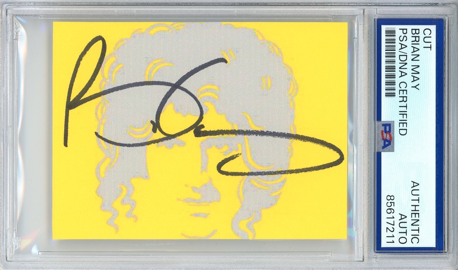 Brian May of Queen Band SIGNED Hot Space Cover Picture Cut PSA DNA COA Autograph