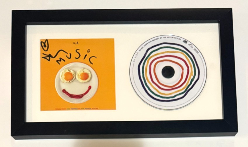 SIA singer REAL hand SIGNED Music Movie Soundtrack CD Framed Display JSA COA