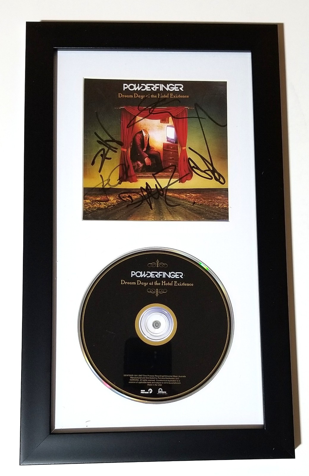 Powderfinger REAL SIGNED Dream Days At Hotel Existence CD Framed Display COA