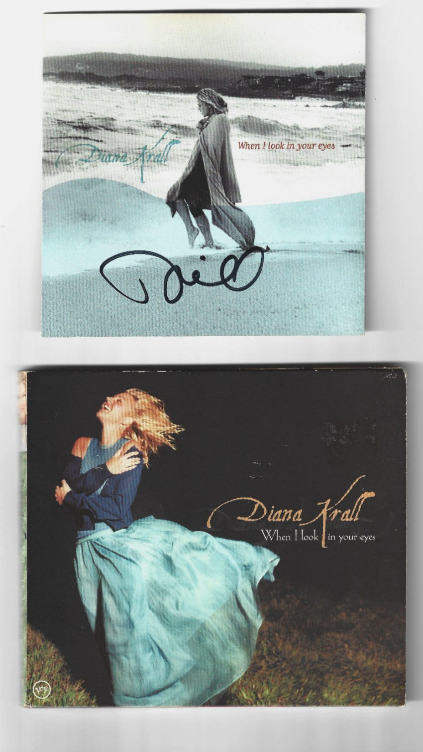 Diana Krall REAL hand SIGNED When I Look In Your Eyes Digipak CD COA Autographed