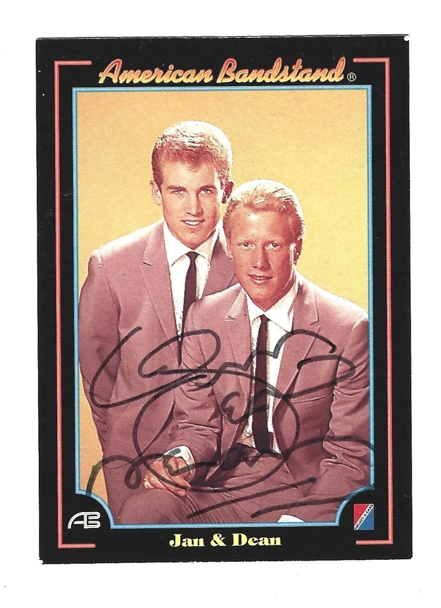 Jan & Dean duo REAL SIGNED American Bandstand Collect-A-Card COA California Surf