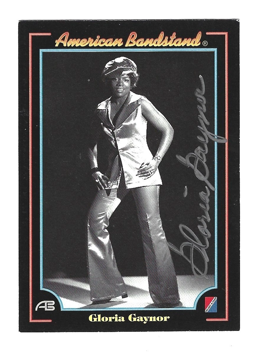 Gloria Gaynor REAL SIGNED 1993 American Bandstand Collect-A-Card COA Autographed