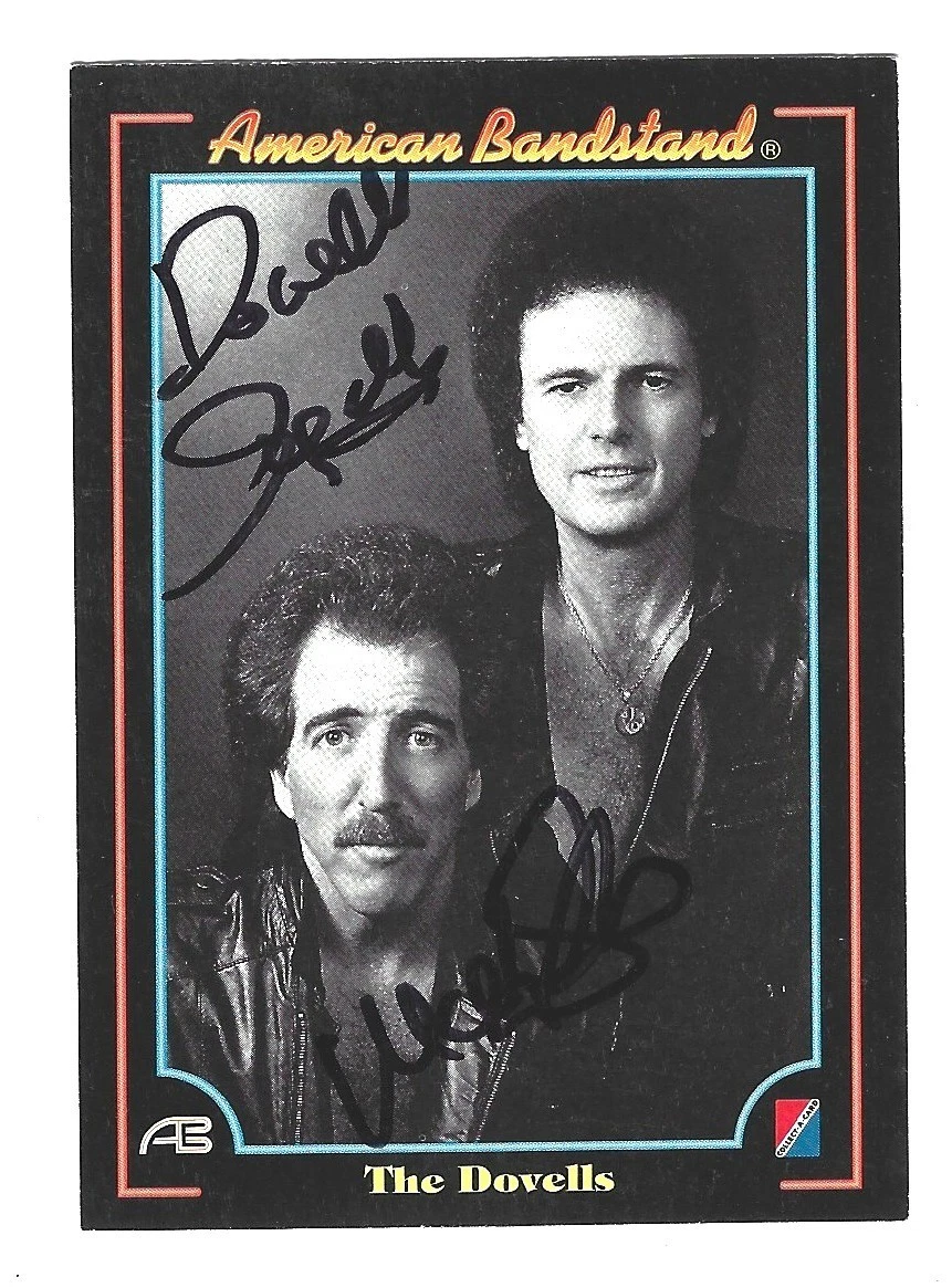THE DOVELLS SIGNED AMERICAN BANDSTAND COLLECT-A-CARD COA AUTOGRAPH MARK & JERRY COLLECTIBLE MEMORABILIA