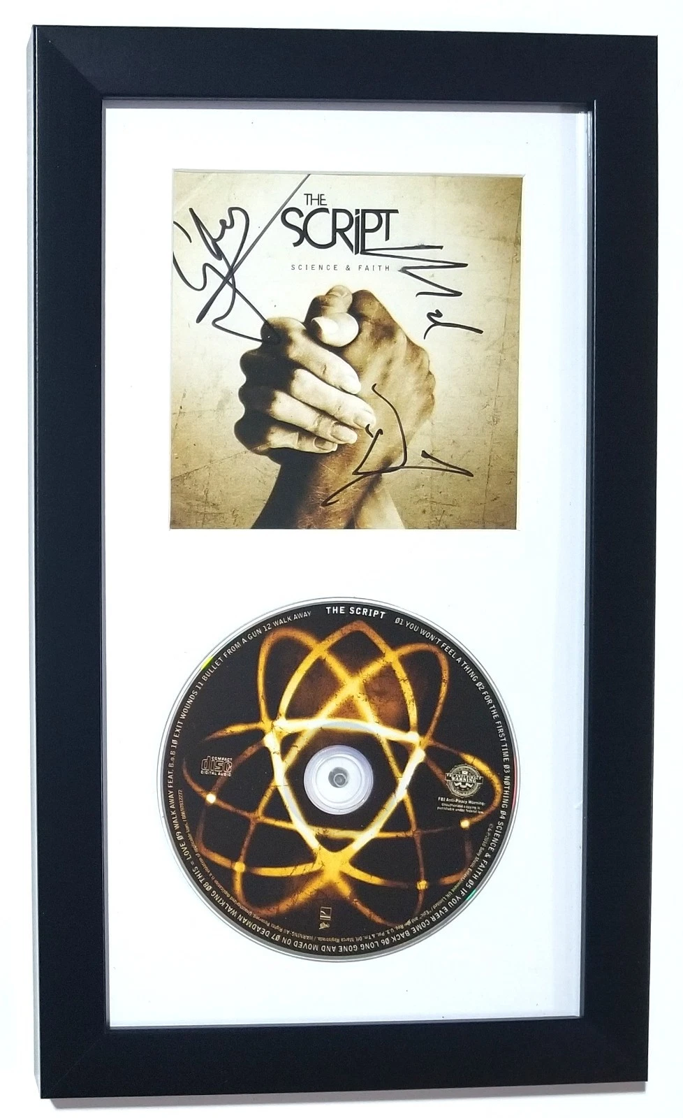 The Script REAL hand SIGNED Science & Faith CD Framed Display COA Autographed